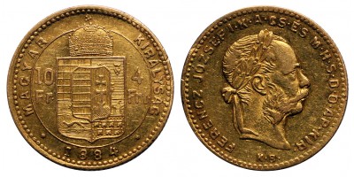 Ferenc József 4 Forint 1884 KB