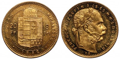 Ferenc József 8 Forint 1882 KB