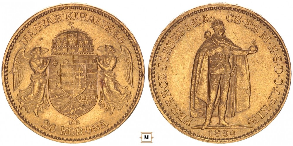Ferenc József 20 korona 1894 KB