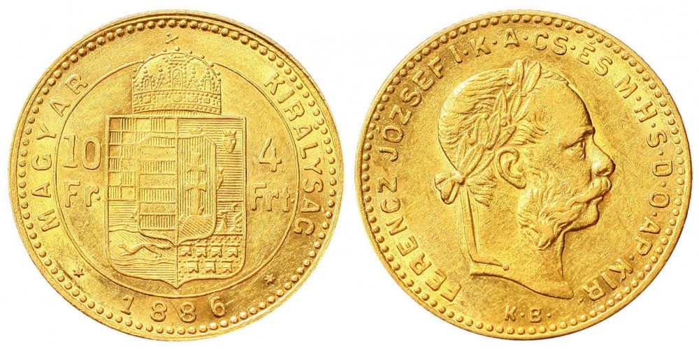 4 Forint 1886 