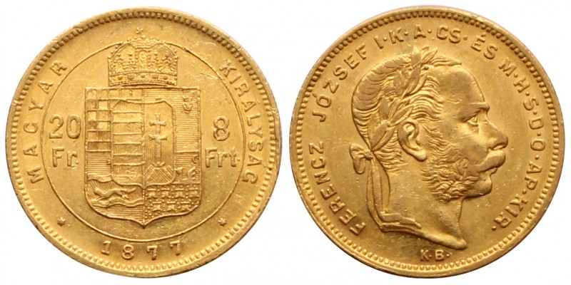 Ferenc József 8 Forint 1877 KB