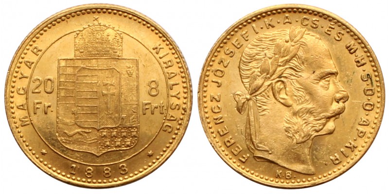 Ferenc József 8 Forint 1883 KB