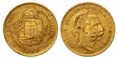 Ferenc József 8 Forint 1873 KB