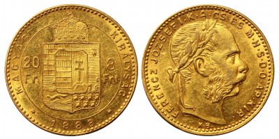 Ferenc József 8 Forint 1888 KB