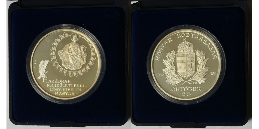 Magyar Köztársaság ezüst érem 1989