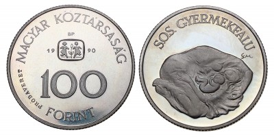 100 forint SOS gyermekfalu  1990 Probaveret