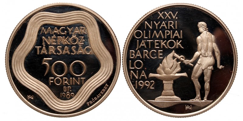 500 forint Olimpia  1989 PP próbaveret