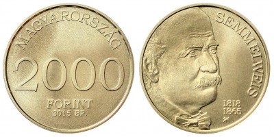 2000 forint Semmelweis Ignác 2015 BU