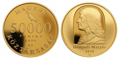 Mátyás 50000 forint 2008 PP