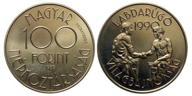 100 forint Foci Vb 1989 próbaveret