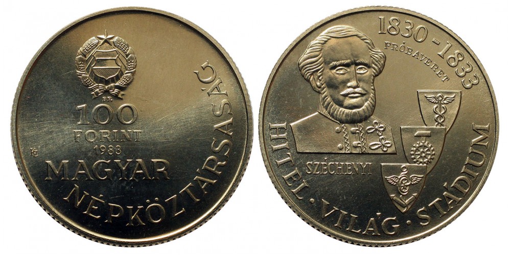 100 forint  Széchenyi István 1983  Probaveret