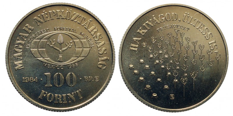100 Forint FAO (III.) 1984 Próbaveret