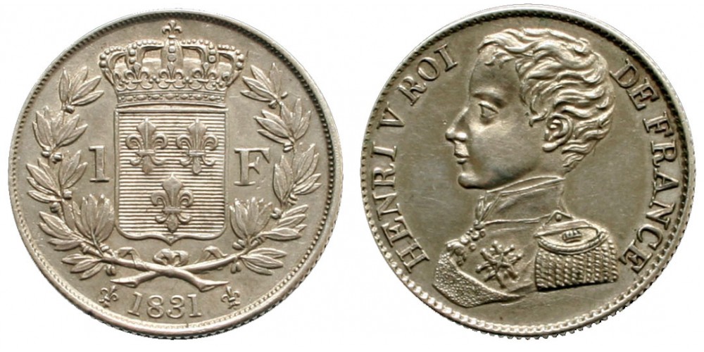 Franciaország 1 Frank 1831
