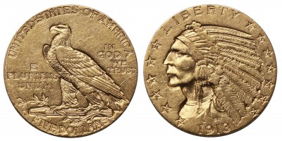 USA indiánfejes 5 dollár 1913