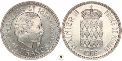Monaco 10 frank 1966