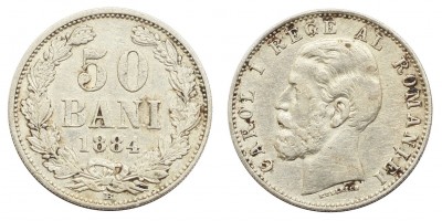 Románia 50 bani 1884