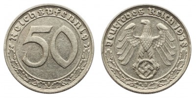 III.Birodalom 50 reichspfennig 1938 B