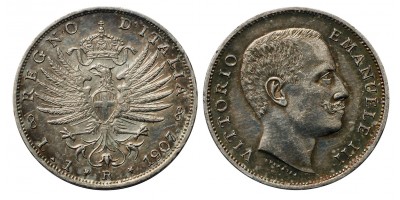 Olaszország 1 lira 1907