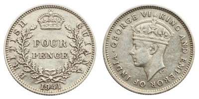Britt-Guyana 4 pence 1941