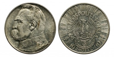 Lengyelország Pilsudski 10 zloty 1934