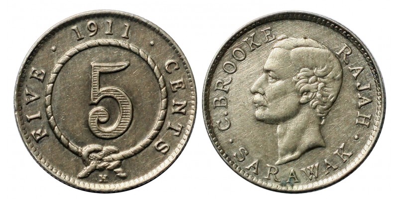 Sarawak 5 cents 1911 R
