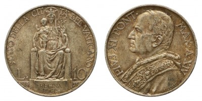 Vatikán 10 lira 1935