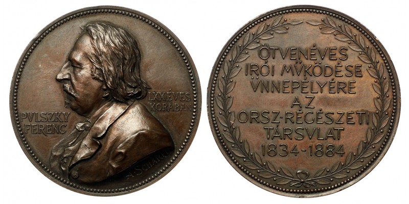 Pulszky Ferenc Országos Régészeti Társulat 1834-1884 emlékérem, A. Scharff