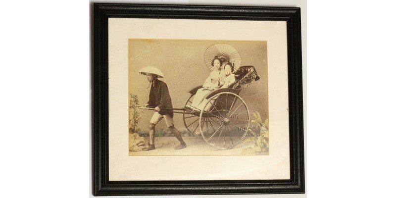 Japán gésák kocsin művész fotó 1880 körül R!
