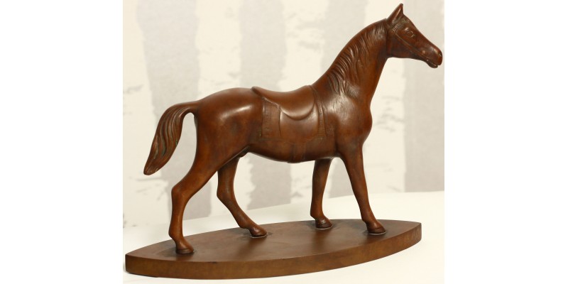 Lóverseny emlék bakelit szobor 1930-as évek