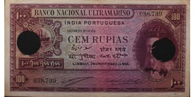 Portugál India 100 rupia 1945