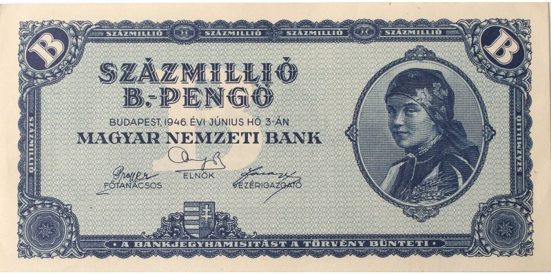 100 millió B-pengő 1946