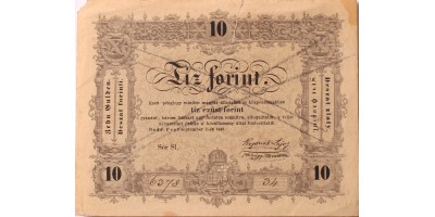 10 forint 1848 érvénytelenítve