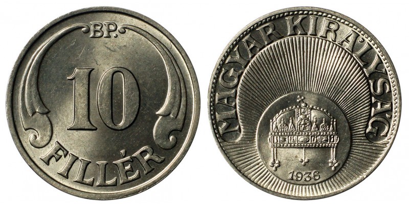 10 fillér 1936 