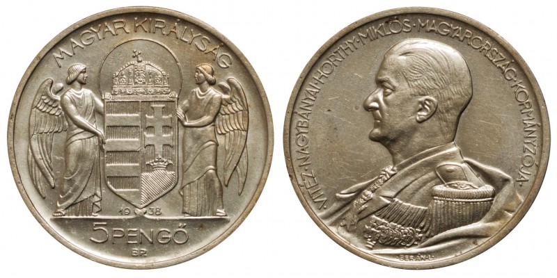 Horthy 5 pengő 1938 R!