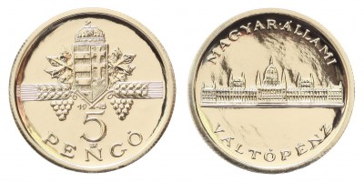 5 pengő 1945 ezüst utánveret