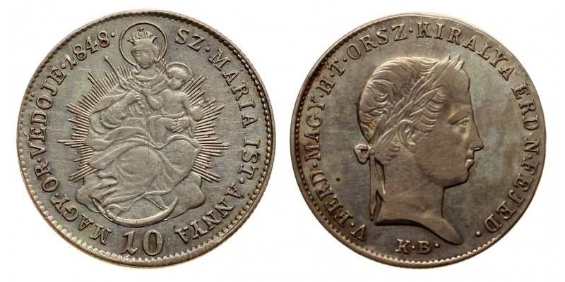 Szabadságharc 10 krajcár 1848 KB.
